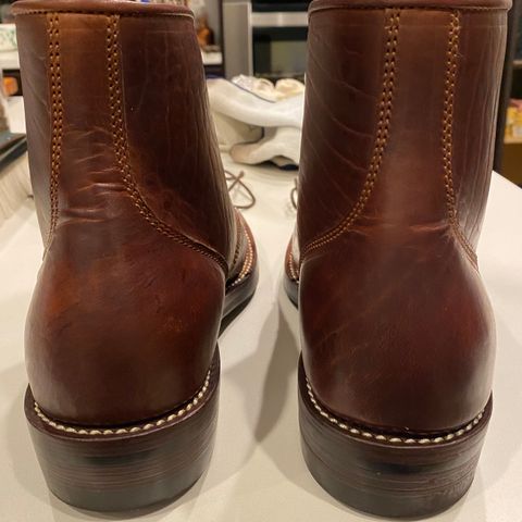 View photo of Caswell Boot Company Eastman in Gallun Cognac Horsehide