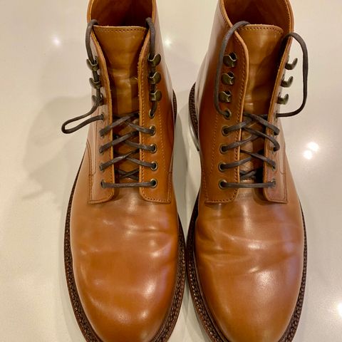 Grant Stone Edward Boot in Horween Honey Glazed Shell Cordovan