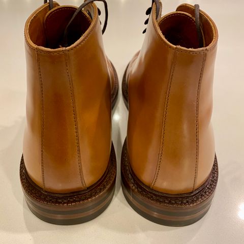 Grant Stone Edward Boot in Horween Honey Glazed Shell Cordovan
