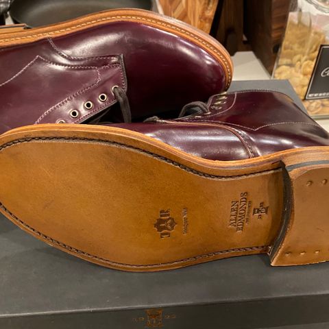 View photo of Allen Edmonds Higgins Mill in Horween Ultraviolet Shell Cordovan