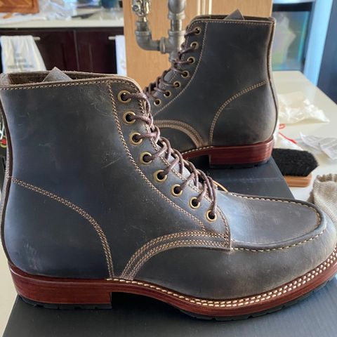 View photo of Caswell Boot Company Danville in Gallun Charcoal Teton Stag