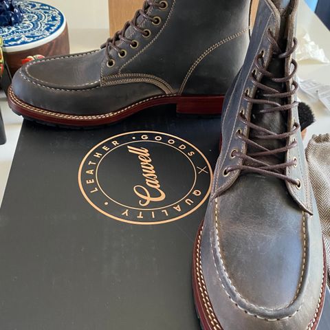 View photo of Caswell Boot Company Danville in Gallun Charcoal Teton Stag