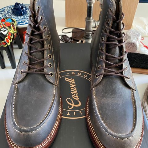 View photo of Caswell Boot Company Danville in Gallun Charcoal Teton Stag