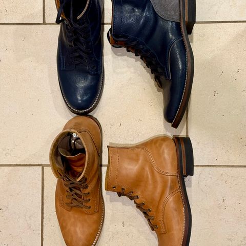 Oldspeed Service Boot 6” in Horween Navy Aspen Horsefront