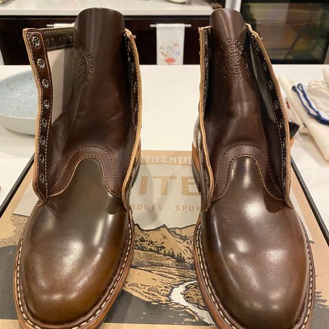 View photo of White's MP-Sherman Plain Toe in Horween Brown Shell Cordovan