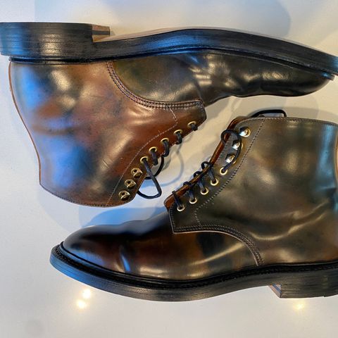 Search result thumbnail of Grant Stone Edward Boot in Horween Marbled Black Shell Cordovan