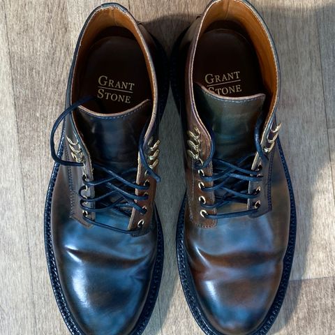 Grant Stone Edward Boot in Horween Marbled Black Shell Cordovan