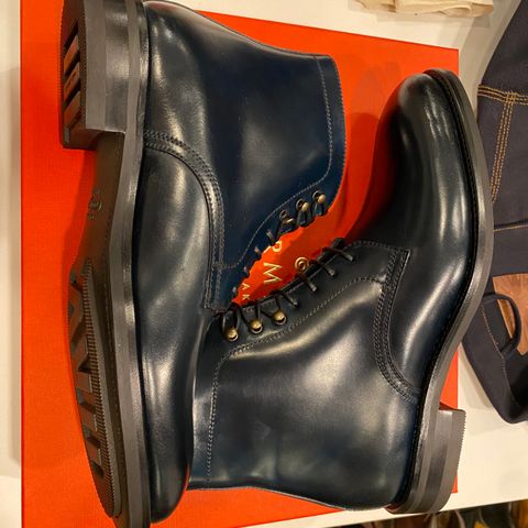 Carmina Work boots 80793 in Horween Navy Shell Cordovan