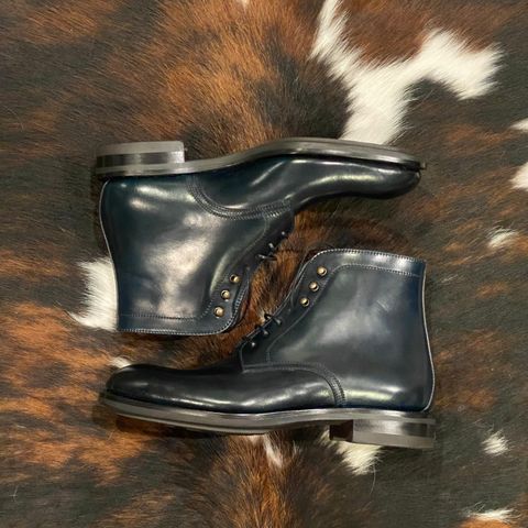 Carmina Work boots 80793 in Horween Navy Shell Cordovan