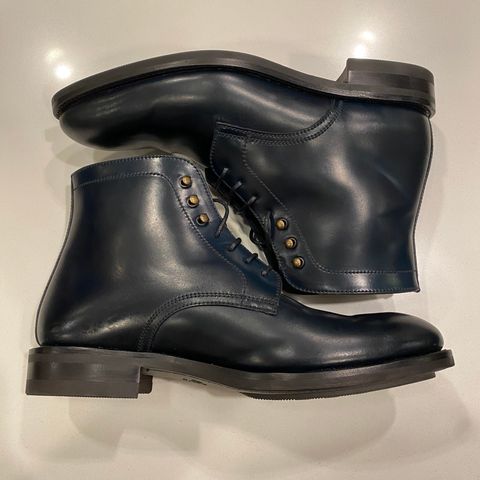 Carmina Work boots 80793 in Horween Navy Shell Cordovan
