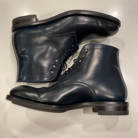 Carmina Work boots 80793 in Horween Navy Shell Cordovan