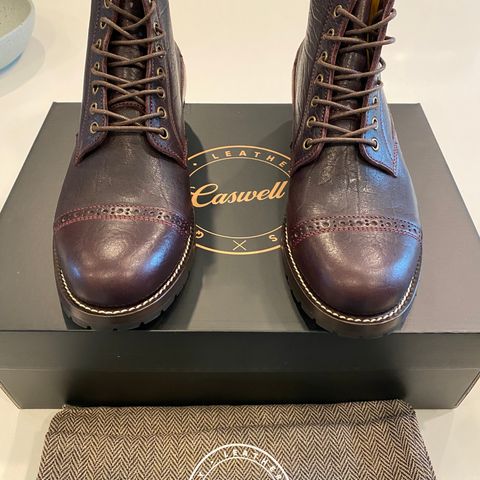 Caswell 1912 Russet Marching Shoe Reproduction in Horween Color 8 Aspen Horsefront
