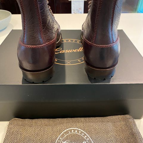 Caswell 1912 Russet Marching Shoe Reproduction in Horween Color 8 Aspen Horsefront