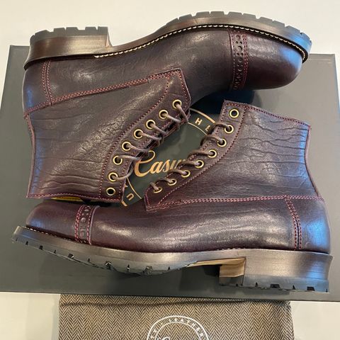 Caswell 1912 Russet Marching Shoe Reproduction in Horween Color 8 Aspen Horsefront