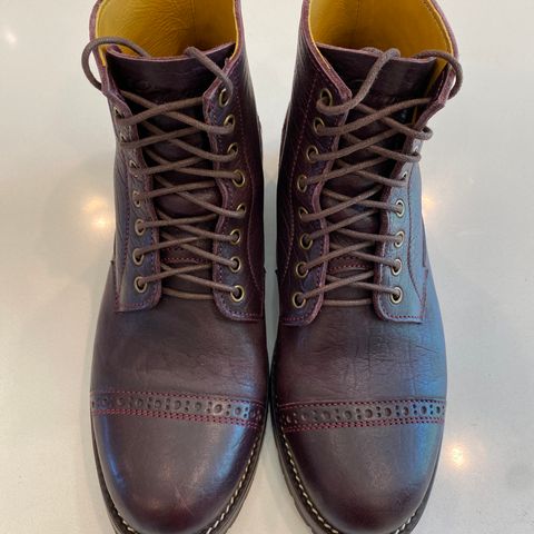 Caswell 1912 Russet Marching Shoe Reproduction in Horween Color 8 Aspen Horsefront