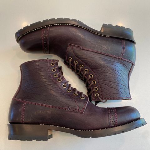 Caswell 1912 Russet Marching Shoe Reproduction in Horween Color 8 Aspen Horsefront