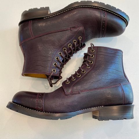 Caswell 1912 Russet Marching Shoe Reproduction in Horween Color 8 Aspen Horsefront