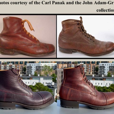 Caswell 1912 Russet Marching Shoe Reproduction in Horween Color 8 Aspen Horsefront