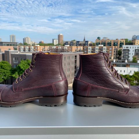 Caswell 1912 Russet Marching Shoe Reproduction in Horween Color 8 Aspen Horsefront