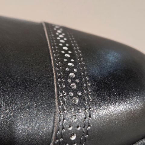 Flame Panda Brogue Cap Toe Service Boot in German Calfskin