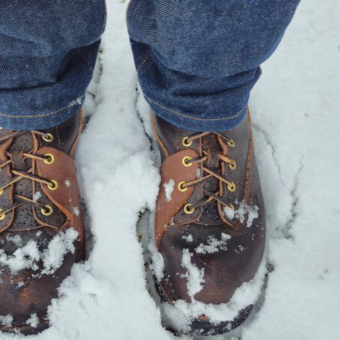 View photo of Nicks x Rose Anvil ND3 in Horween Brown Waxed Flesh & Seidel 1964 Brown