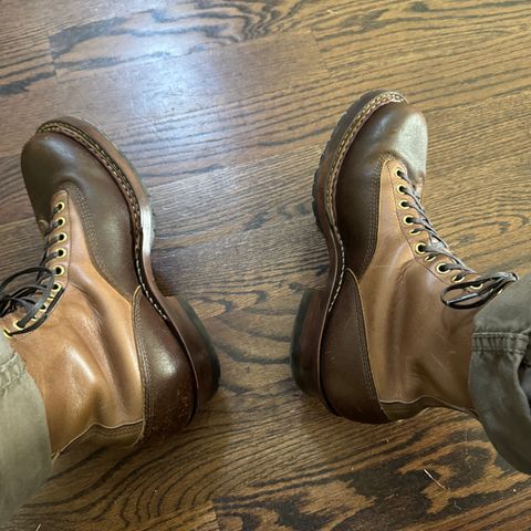 White's x Division Road LTT Logger 375 in Horween Cinnamon Waxed Flesh & Horween Natural Chromexcel