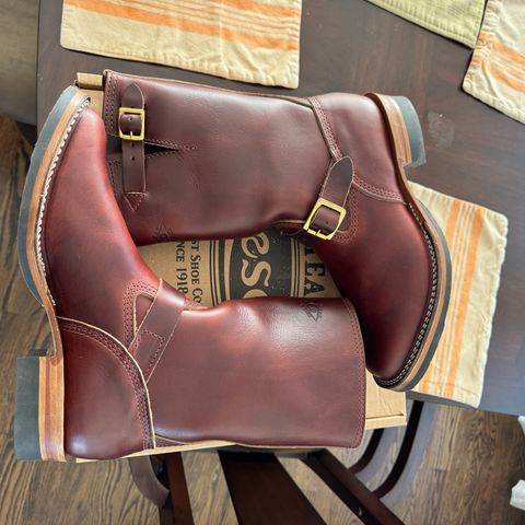 View photo of Wesco Mister Lou in Horween Umber Chromexcel