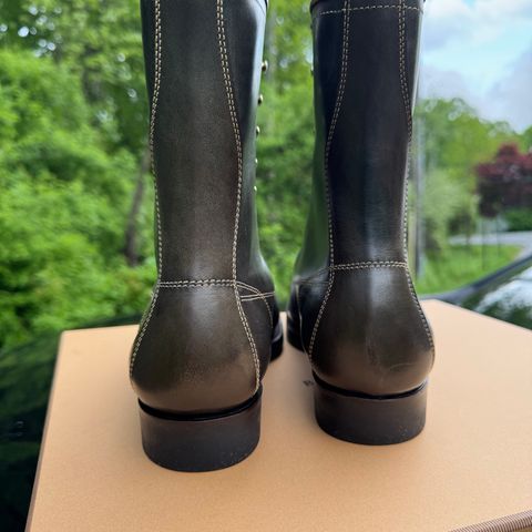 Clinch Gary Boots in Maryam Horsebutt Overdyed Green