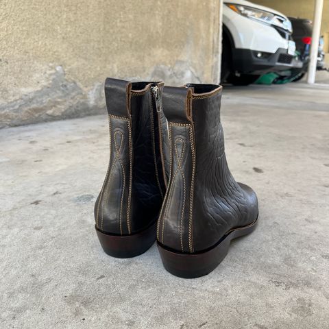 Fortis Antasena Wholecut Side-Zip in Maryam Horsebutt Washed Article with Black Overdye