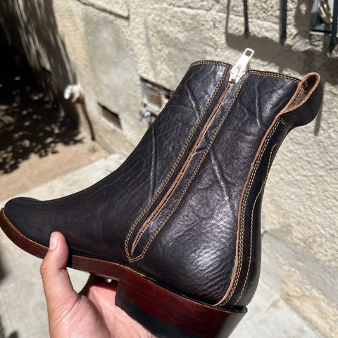 Fortis Antasena Wholecut Side-Zip in Maryam Horsebutt Washed Article with Black Overdye