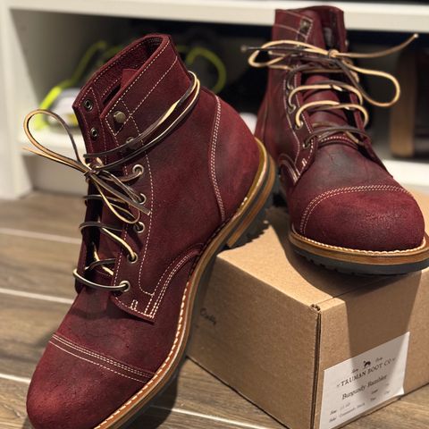 Truman Cap Toe Boot in C.F. Stead Burgundy Rambler