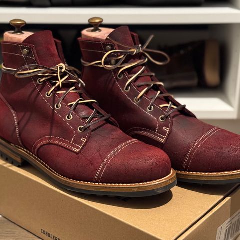 Truman Cap Toe Boot in C.F. Stead Burgundy Rambler