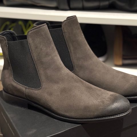 Thursday Cavalier in Shadow Grey WeatherSafe Suede & Flexible Elastic Goring