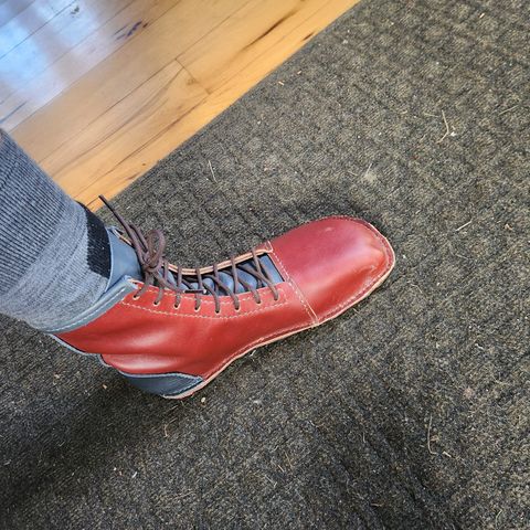 DIY Barefoot Boot in Blue Mt. Majesty Oil Tan & Light Burgundy Wildfire, Summits Edge