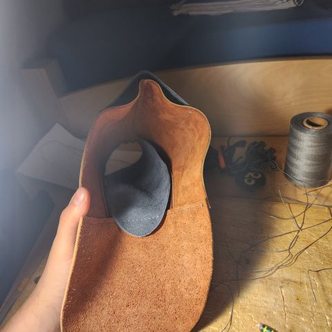 DIY Barefoot Boot in Blue Mt. Majesty Oil Tan & Light Burgundy Wildfire, Summits Edge