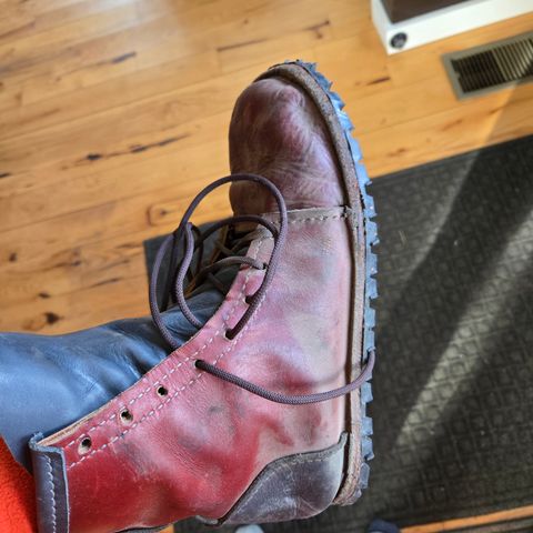 DIY Barefoot Boot in Blue Mt. Majesty Oil Tan & Light Burgundy Wildfire, Summits Edge