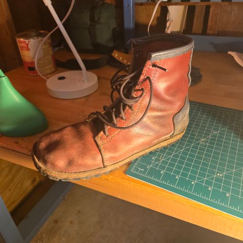 DIY Barefoot Boot in Blue Mt. Majesty Oil Tan & Light Burgundy Wildfire, Summits Edge