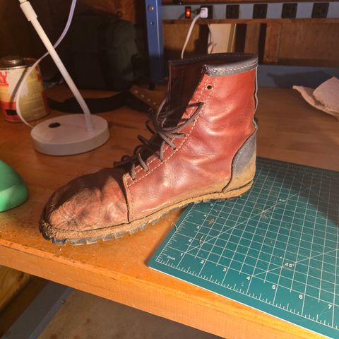 DIY Barefoot Boot in Blue Mt. Majesty Oil Tan & Light Burgundy Wildfire, Summits Edge