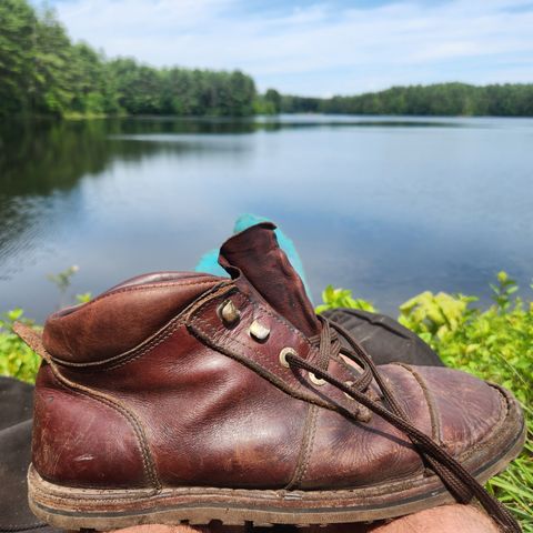 Jim Green African Ranger Barefoot Boot in Hazelnut Veg Retan