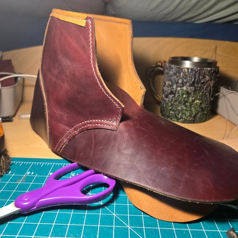 DIY Barefoot Boot in Horween Burgundy Chromexcel