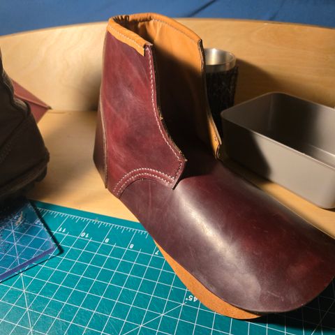 DIY Barefoot Boot in Horween Burgundy Chromexcel