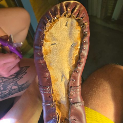 DIY Barefoot Boot in Horween Burgundy Chromexcel