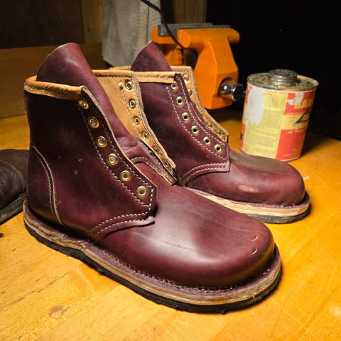 DIY Barefoot Boot in Horween Burgundy Chromexcel