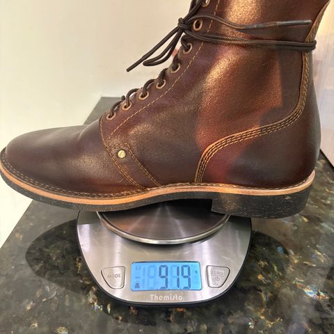 Craft & Glory Prototype Service Boot in Horween Cinnamon Waxed Flesh