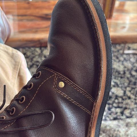 Craft & Glory Prototype Service Boot in Horween Cinnamon Waxed Flesh