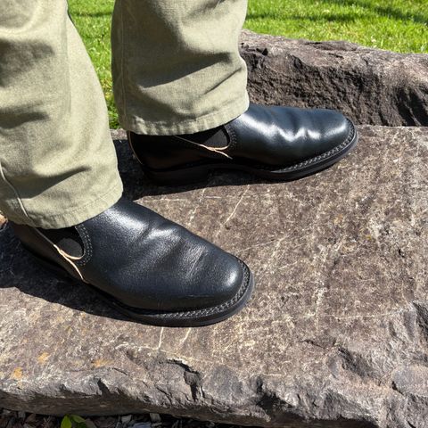 Wesco Romeo in Horween Navy Waxed Flesh