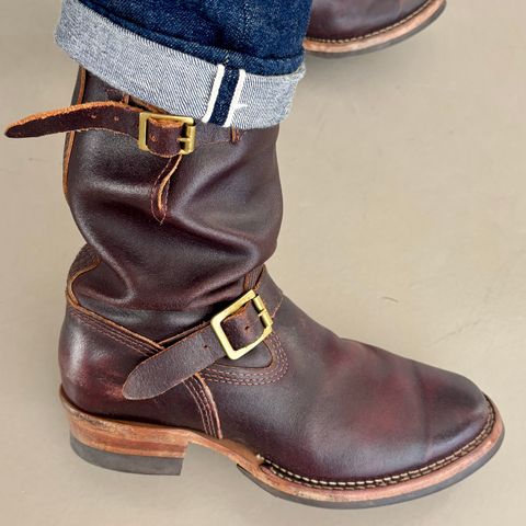 Wesco Mister Lou in Horween Burgundy Waxed flesh