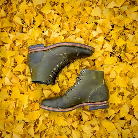 Viberg Service Boot in Horween Olive Chromepak