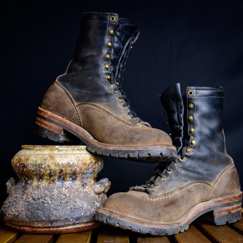 Wesco Firestormer in Unknown Leather & Seidel Charcoal Roughout