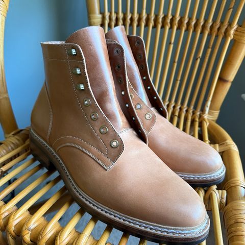 Junkard SC Plain Toe in Rocado Unglazed Natural Shell Cordovan